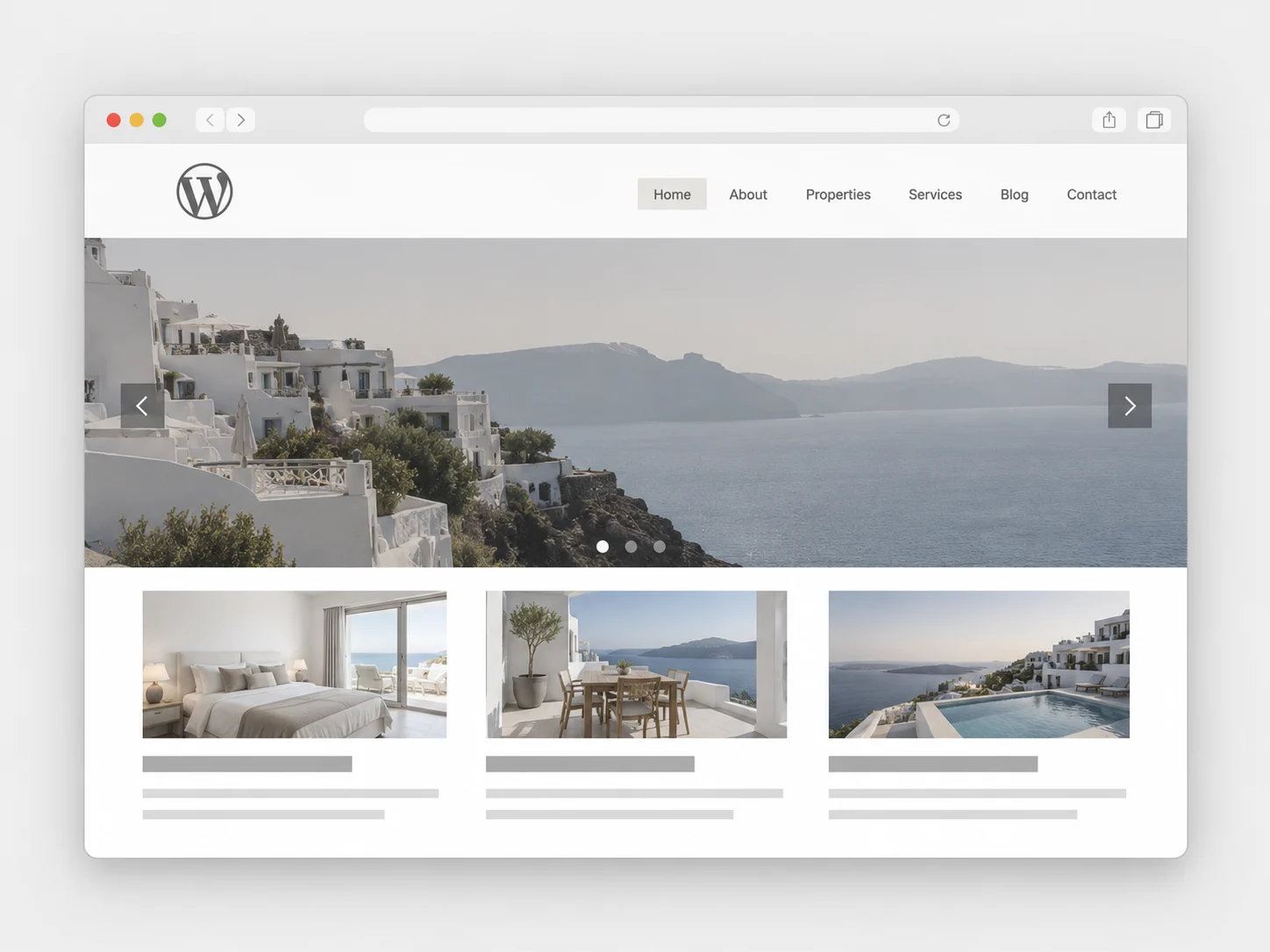 Web en WordPress antes de la mejora